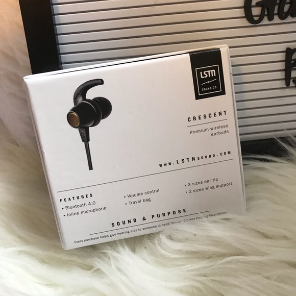 🍁 FREE WITH PURCHASE NIB LSTN Wireless Earbuds - Picture 3 of 3